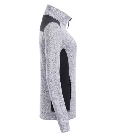 Damen Strickfleece-Jacke ALPINE LEGENDS Seitenansicht Damen Strickfleece-Jacke ALPINE LEGENDS Seitenansicht