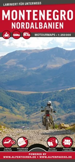 MoTourMaps Montenegro Nordalbanien