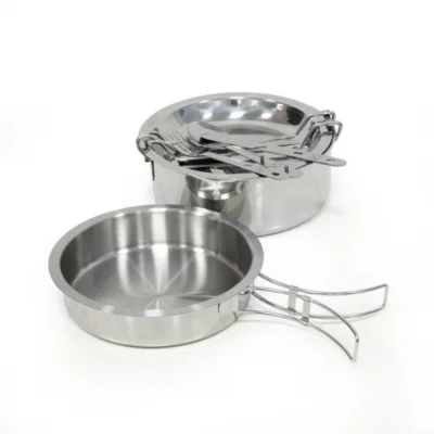 Camping Kochgeschirr-Set Steel 6-teilig Camping Kochgeschirr-Set Steel 6-teilig