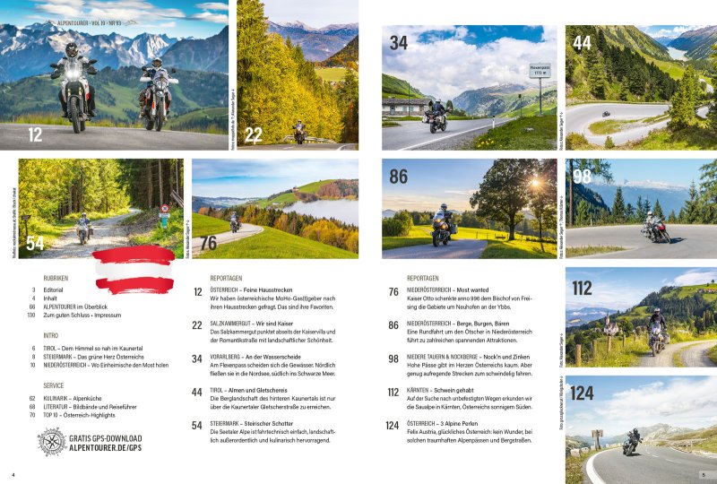 ALPENTOURER SPEZIAL ÖSTERREICH Inhalt