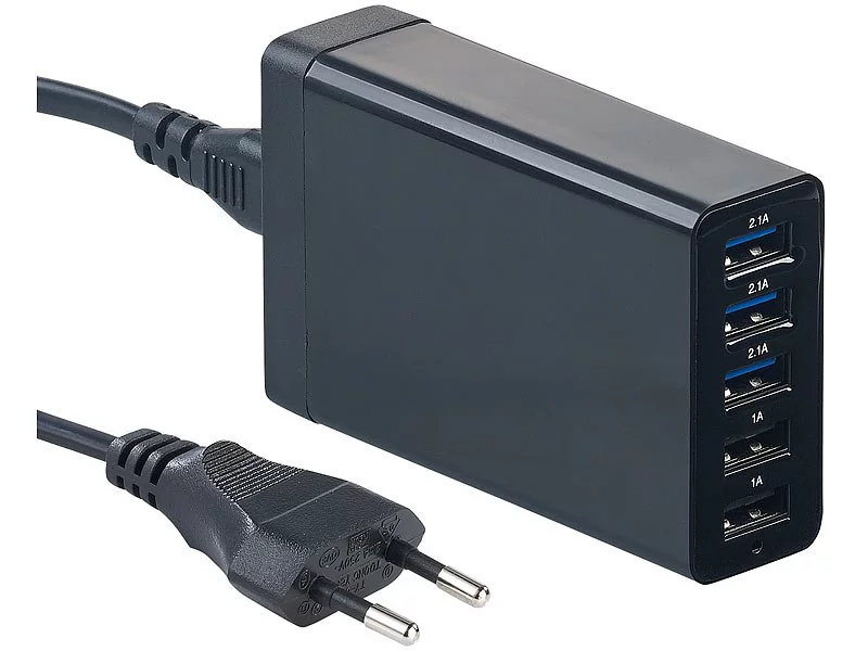 5-Port USB-A Reisenetzteil 5-Port USB-A Reisenetzteil